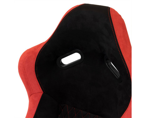 Sports seat 'LV' - Black/Red - Fixed polyester backrest - incl. slides, Image 6