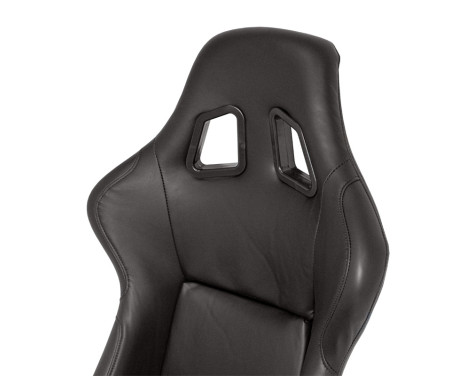 Sports seat 'MO' - Black Artificial leather - Fixed polyester backrest, Image 6