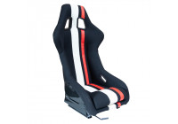 Sports seat 'MO' - Black/Red/White - Fixed polyester backrest