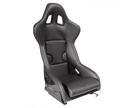 Sports seat 'RR' - Black Artificial leather - Fixed polyester backrest