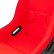 Sports seat 'RR' - Red - Fixed polyester backrest, Thumbnail 5