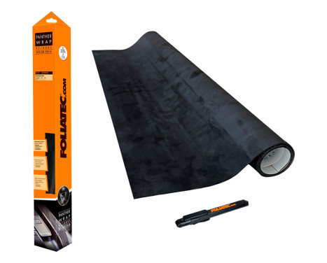 Foliatec Cockpit Design Foil Panther Wrap (Alcantara-Look) - Black - 75x140cm