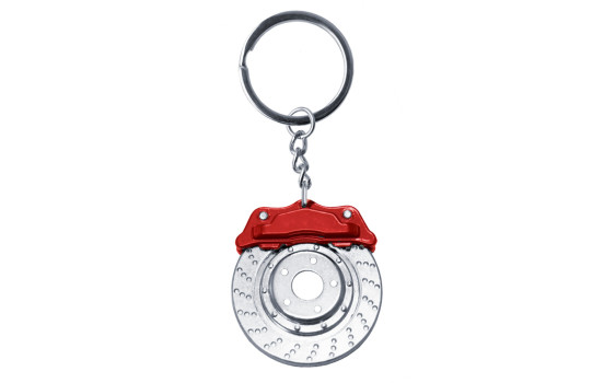 Simoni Racing Keyring Brake Disc with Red Brake Caliper