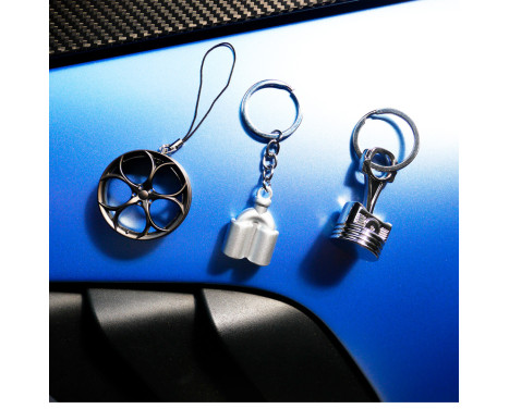 Simoni Racing Keyring Double Exhaust - Silver, Image 2