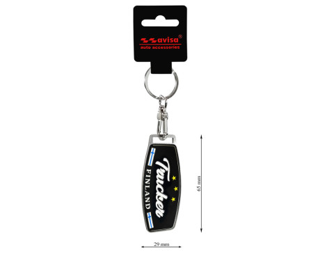 Stainless steel key ring - Trucker/Finland, Image 3
