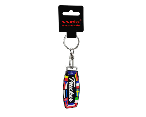 Stainless steel key ring - Trucker/Flags, Image 3