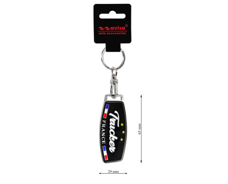 Stainless steel key ring - Trucker/France, Image 4