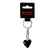 Stainless steel keychain - 'Heart' Black, Thumbnail 2