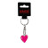 Stainless steel keychain - 'Heart' Pink, Thumbnail 2