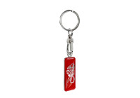 Stainless steel keychain - 'Moto' Red