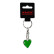 Stainless steel keyring - 'Heart' Green, Thumbnail 2