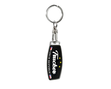 Stainless Steel Keyring - Trucker/Czech Republic, Image 2