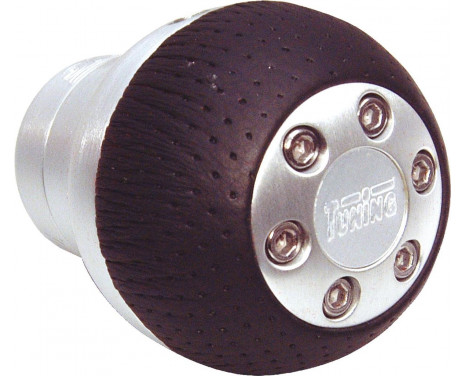 Gear knob aluminum/black round