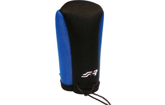 Simoni Racing Gear Shift Knob Cover - Black/Blue + SR Logo