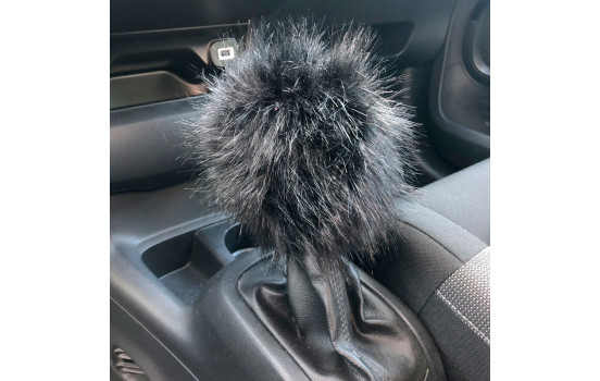 Simoni Racing Gear Shift Knob Cover Fluffy Fur - Black, Image 2