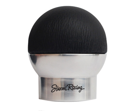 Simoni Racing Gear Shift Knob Special College Chrome/Black Leather