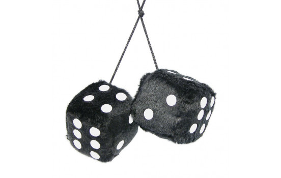 Mirror decoration dice black