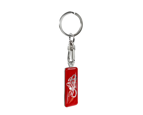 Stainless steel keychain - 'Moto' Red