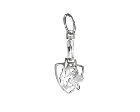 Stainless steel keychain - 'Sheperd dog' (Silver)