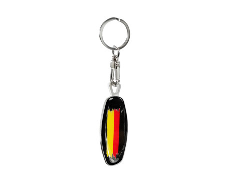 Stainless steel keychain - Emblem/ Flag DE+PL