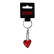 Stainless steel keyring - 'Heart' Red, Thumbnail 2