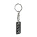 Stainless steel keyring - 'Motorsport' Black