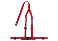 Sparco 3-Point Sport Belt - Red - incl. Screw Mount (E-Mark)