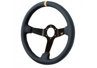 Simoni Racing Sport steering wheel Carrera 350mm - Black Leather (Deep Dish - 95mm)