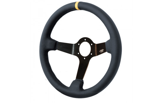Simoni Racing Sport steering wheel Carrera 350mm - Black Leather (Deep Dish - 95mm)