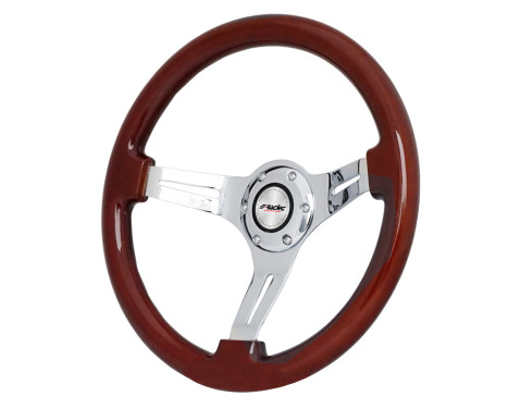 Simoni Racing Sport steering wheel Didier 350mm - Real Wood - Deep Dish 6cm