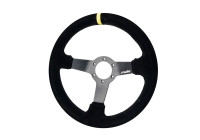 Simoni Racing Sports steering wheel Carrera 320mm - Black Suede (Deep Dish - 47mm)