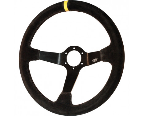 Simoni Racing Sports Steering Wheel Carrera 350mm - Black Suede (Deep Dish 6cm)