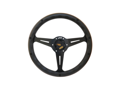 Simoni Racing Sports steering wheel Futa 350mm - Real Wood / Black, Image 2