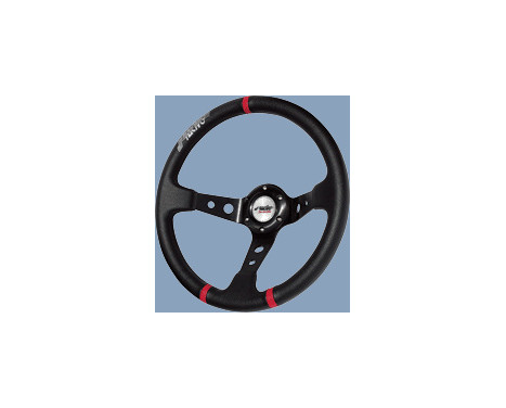 Simoni Racing Sports Steering Wheel Gravel 350mm - Black Eco-Leather (Deep Dish), Image 3