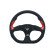 Simoni Racing Sports Steering Wheel X2 Poly / Pelle 'Formula' 330mm - Black / Red, Thumbnail 2