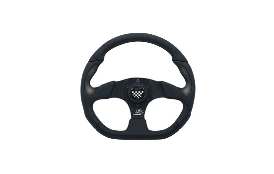 Simoni Racing Sports Steering Wheel X2 Poly / Pelle 'Formula' 330mm - Black