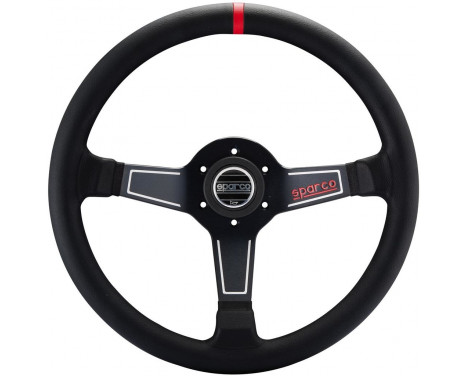 Sparco Universal Sport Steering Wheel 'L575 Nero' - Black Leather - Diameter 350mm
