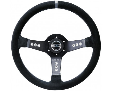 Sparco Universal Sport Steering Wheel 'L777 Piuma' - Black Alcantara - Diameter 350mm