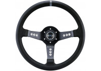 Sparco Universal Sport Steering Wheel 'L777 Piuma' - Black Leather - Diameter 350mm