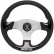 Sparco Universal Sport Steering Wheel 'P222' - Black / Aluminum - Diameter 345mm