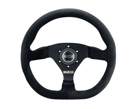Sparco Universal Sports steering wheel 'L360 Flat' - Black Suede - Diameter 330mm