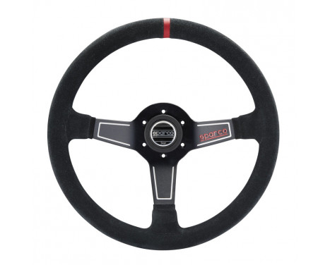Sparco Universal Sports steering wheel 'L575 Monza' - Black Suede - Diameter 350mm