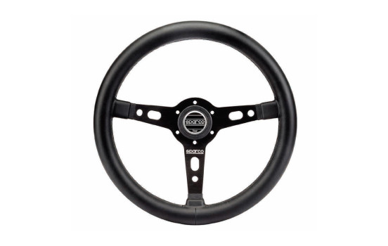 Sparco Universal Sports steering wheel 'Targa 350' - Black Leather - Diameter 350mm
