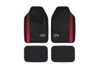 Juego de 4 alfombrillas universales para coche Red Bull Oracle, color negro y rojo