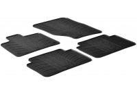Alfombrillas de goma compatibles con Audi Q7 2006-2015 (diseño T, 4 piezas + clips de montaje)