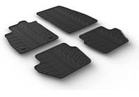 Alfombrillas de goma compatibles con Ford Fiesta 5 puertas 2017- (4 piezas)