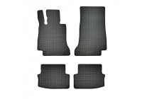 Alfombrillas de goma compatibles con Mercedes Clase C W205 Coupé/Cabrio 2015- (4 piezas con puntos de fijación)