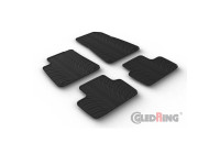 Alfombrillas de goma compatibles con Polestar 2 2019- (perfil en T de 4 piezas + clips de montaje)