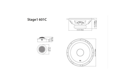 Conjunto de altavoces JBL Stage 1 601C de 6,5'' (16 cm), Imagen 5