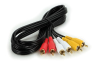 Cable A/V 2 mtr. 3 conectores rojo - blanco - amarillo